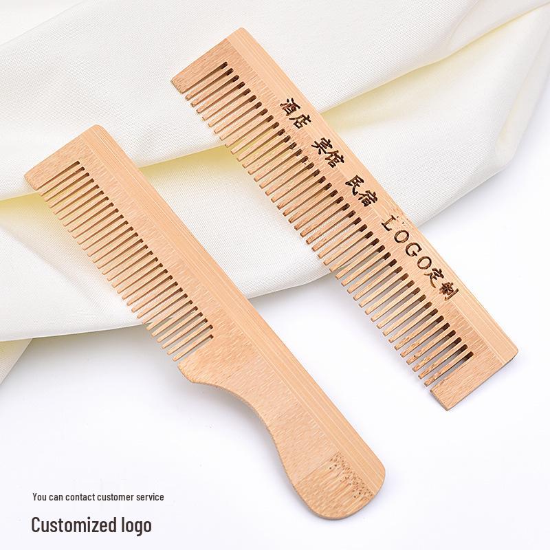 Portable Bamboo Comb for Hotel & Home - Perfect for Girls, Travel & Custom Use