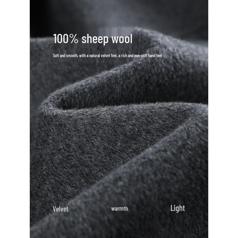 Women's 100% Merino Wool Double-Faced Lapel Short Coat