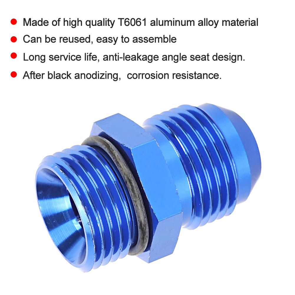 AN10 to ORB10 Male Thread Adapter Fitting Blue T6061 Aluminum Alloy