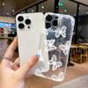 Independent station hot-selling white butterfly transparent mobile phone case Apple 17 anti-drop all-inclusive ultra-thin soft case iPhone15pm