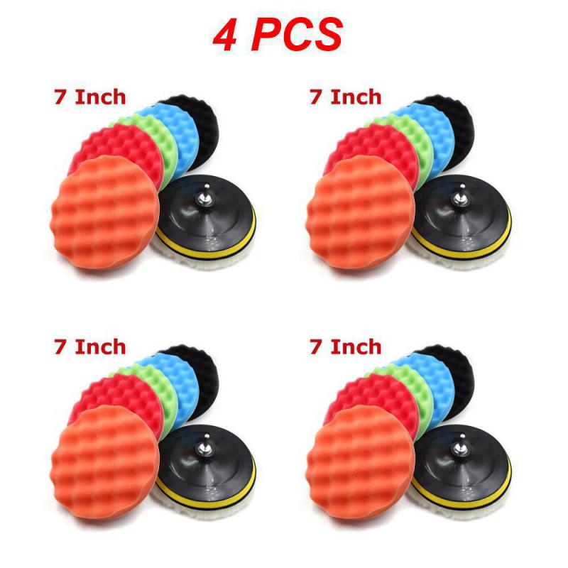 2/3/4 szt. 5 6 7 cali Gąbkowe pady do polerowania samochodu Woskowanie Zestaw do polerowania do łodzi Samochodu Polerka Bufor Wiertarka Koło Polerujące Usuwa