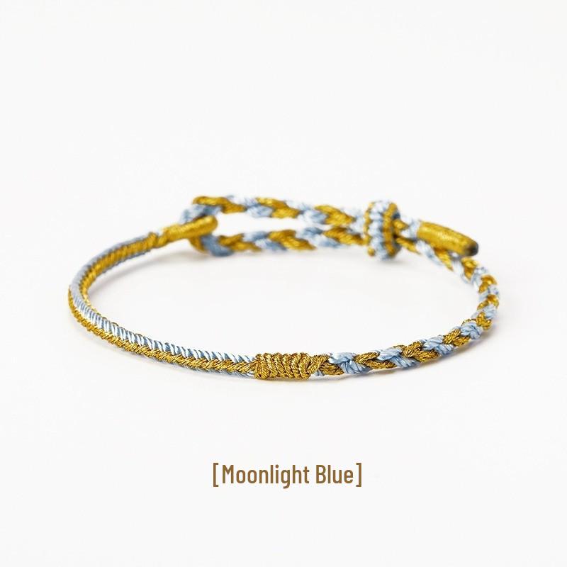 Five-Color Birth Year Buddha Bracelet: Adjustable Handmade Red Rope with Lucky Beads, Couple s Woven Design.