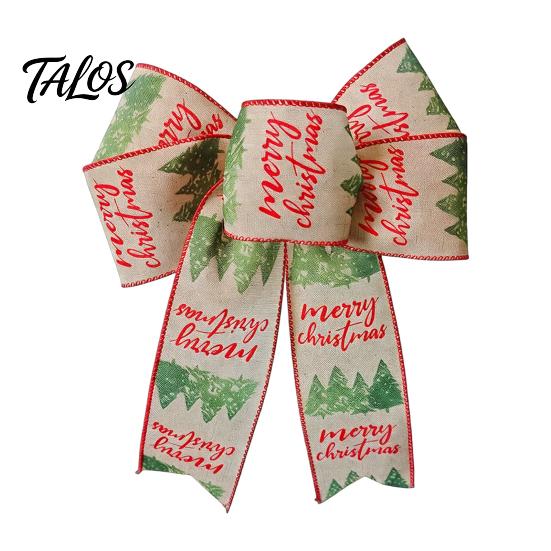 Sturdy Webbing Gift Toppers Christmas Bows for Wreath, Merry Craft Bow Ornaments, Winter Tree Large Fabric Trees Decoration Holiday Tree, Front Door,