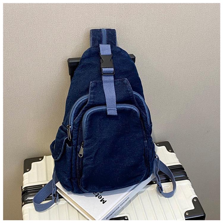 2025 Damers Mångsidiga Canvasväska: Dubbel axel-, bröst- eller crossbody-ryggsäck