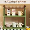 Mid-Century Modern Cup Stand Multi-Tier Wooden Mug Rack with Drip Tray Countertop Coffee Mug Organizer Kitchen Multi-Tier Shelf