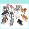 Realistic Pvc Forest Animal Figures Collection With Static Hippo Gorilla Rhino Wild Animals For Home Decor And Gift