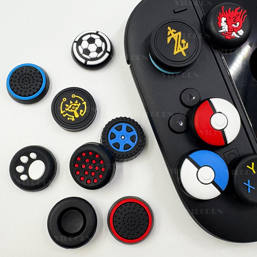 4 stk. Analog Joystick Tommelspakgrephetter For Switch 2 Joycon Hette Silikongummi Joystickhette Beskyttere For PS5 PS4 XBOX