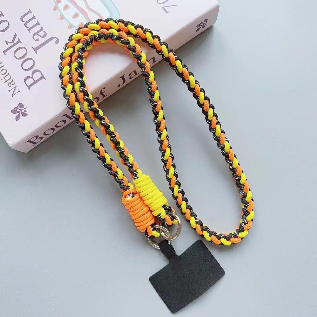 Crossbody Phone Lanyard 120cm Anti Theft Nylon Braided Phone Strap with Tether Tab A