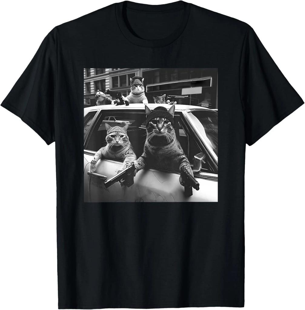 Funny Cat Gang Vintage Gift Unisex T-Shirt