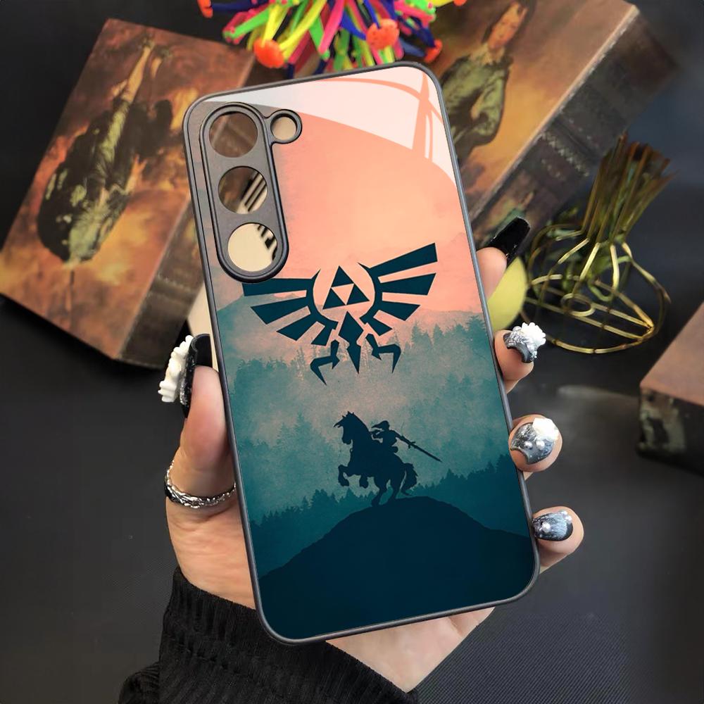 Cartoon Anime Game Z-Zelda Phone Case for Samsung Galaxy S24 S23 S22 S21 S20 A24 A34 A54 A53 Note20 M54 Fe Ultra Plus Glass