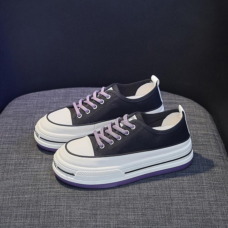 Canvas Shoes Women Spring Summer Casual Walking Platforms Vulcanized Shoes Ladies Fashion Chunky Sneakers