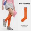 Renaissance Vibrant Orange Low-Pressure Yoga & Fitness Mid-Calf Socks