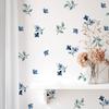 Fantastic Blue Iris Themed Wall Decoration Stickers - 5 Sheets/Set, Reusable Self-Adhesive Simple Watercolor Design For Bedrooms, Bathrooms, Windows