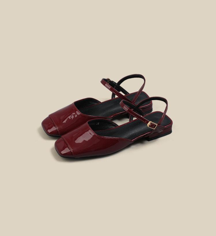 

Корейская версия босоножек на толстом каблуке для женщин весна-осень 2025 года, новая мода, ретро-темперамент, туфли Мэри Джейн с пряжкой на высоком каблуке 40 бордовый