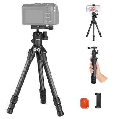 NEEWER 50 cm Bordsstativ Mini med Kulledsskrue Tillverkad av Kolfiber Lätt Kompakt Kamerastativ Resestativ Resestativ Selfiepinne för DSLR