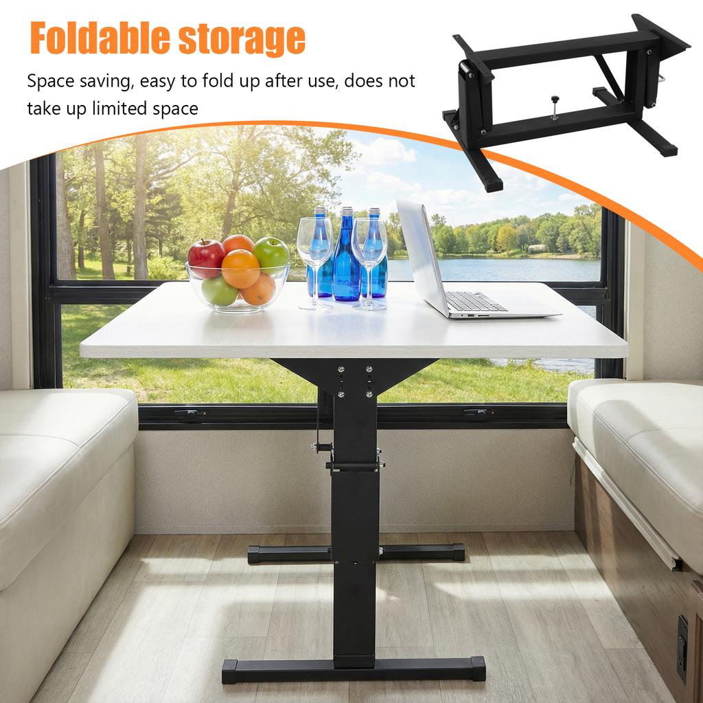 Desk Stand Lifting Legs Multi-Purpose Portable Dinette Table Base Legs Easy Install Suitable For Caravan Outdoor Activities