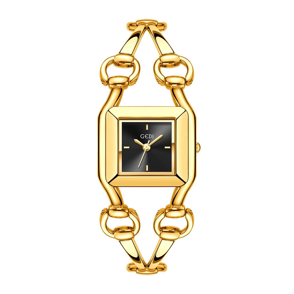 Luxe Eenvoudig High-End Armband Klein Vierkant Horloge Niche Hoge Waarde Mode Legering Waterdicht Dames Kwarts Horloge