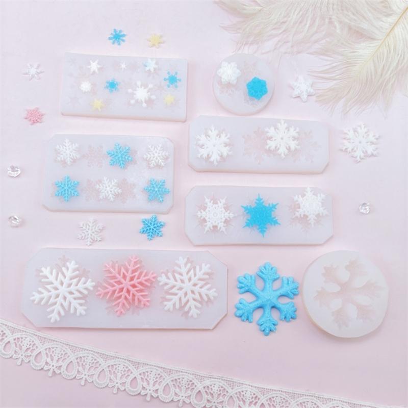 Snowflake Silicone Mold For Chocolate Baking Christmas Cake Decoration Reusable Food Safe Nonstick Design Mould