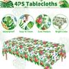 4 Pack Tropical Flower Tablecloth Hawaiian Luau Tablecloths Floral Butterfly Table Cloth Summer Beach Pool Kids Birthday Table Cover Supplies 51 X