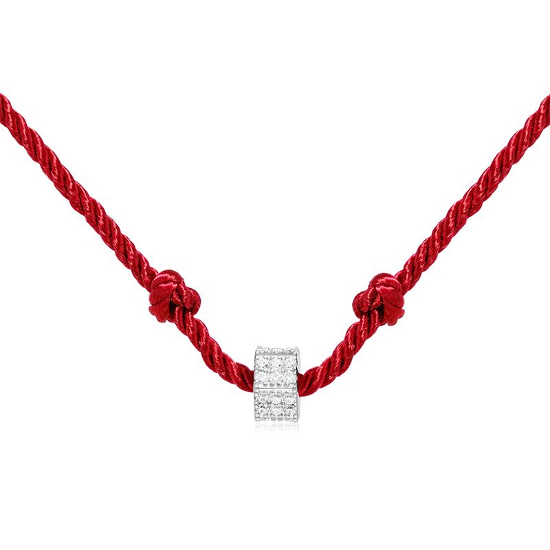 APM Monaco Red slip ring adjustable nylon versatile simple necklace universal AC6189OXR
