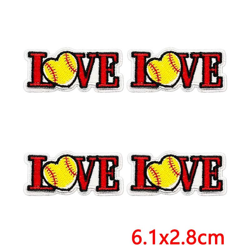 10PCS Softball Themed Iron On Patches, Softball Bow & Unicorn Embroidery Patches, Patches for Clothing DIY Decoration