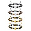 Tigerauge-Achat Naturstein Handgefertigtes Perlenarmband für Herren, Edelstahl Heiliger Benediktus Armband, Religiöser Gebetsschmuck