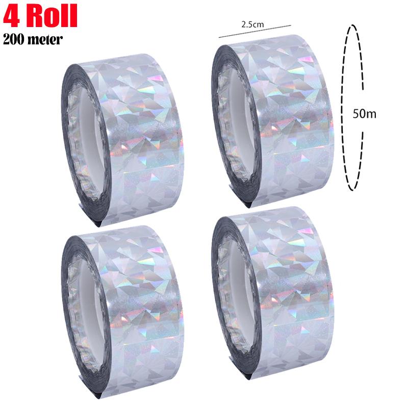 Bird Scare Laser Tape Repellents Double Sided Pigeons Birds Away Reflective Ribbon Deterrent Tapes for Outdoor Garden Orchard