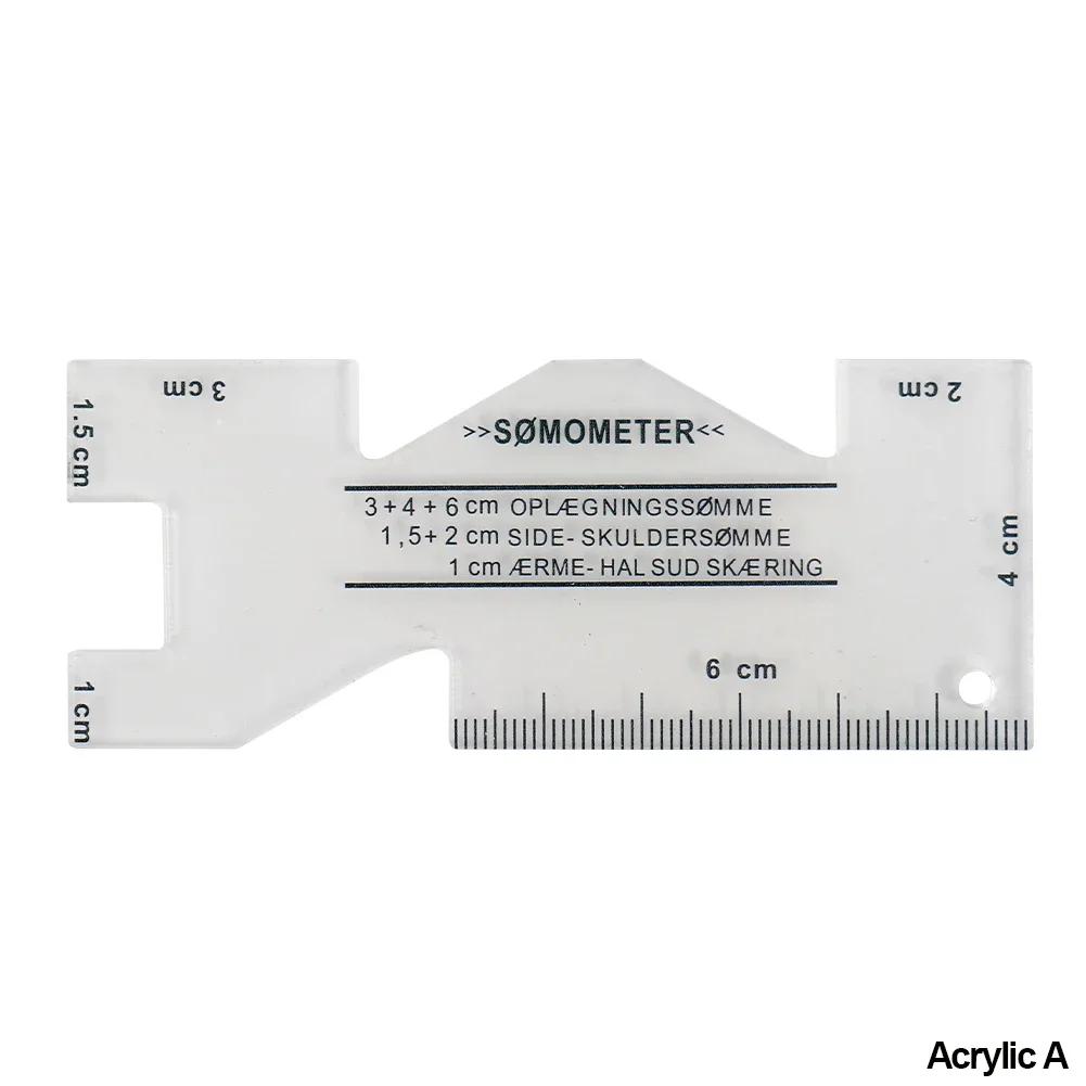 Precision Seam Measuring Gauge Fabric Marker Metal Quilting Tailor Ruler Template Sewing Ruler DIY Patchwork Craft Accessories