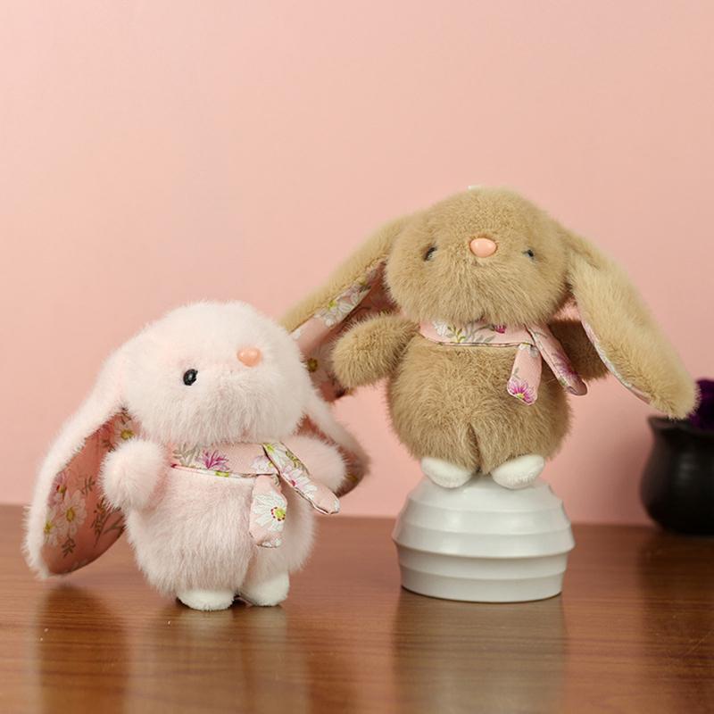 Charming Rural Bunny Soft Toy, Kids' Sleeping Partner, Cartoon Imagery, Ideal Childhood Gift