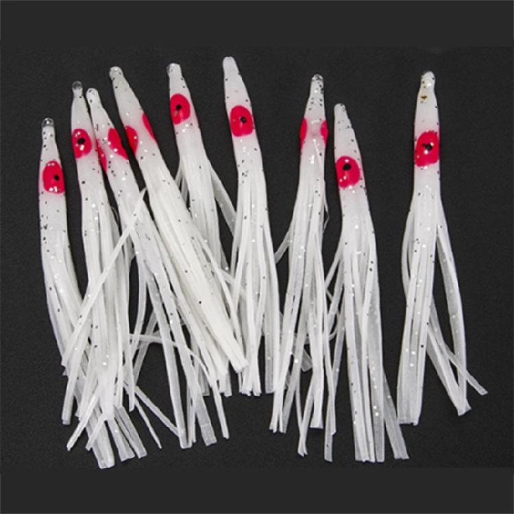 10Pcs 8cm Octopuses Soft Fishing Lure Octopuses Squid Soft Baits Skirted Squid Jigging Sea Fishing Baits Easy To Use