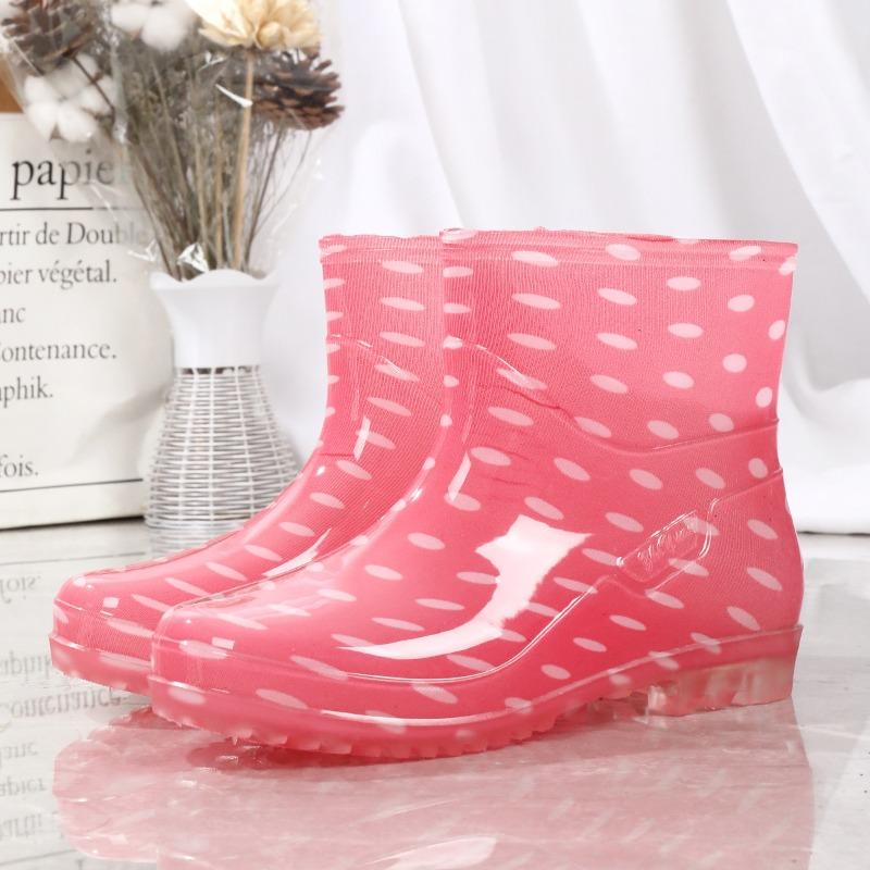 rain shoes women s short tube fashion nonslip rain boots adult water shoes wear water boots waterproof shoes warm and cotton 36