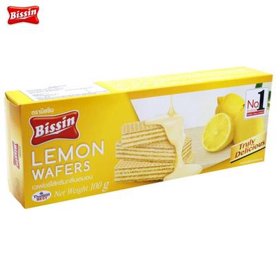 Bissin Lemon Wafers 100 G X 1 Pc /3 Pcs / 6 Pcs / 12 Pcs - Thai Snack