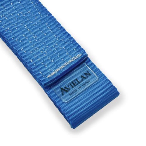 AVIELAN Lashing Belt, 50mm Wide, IJ Hook (Compatible with Rope Hooks), 9m Winding, Fixed, 0.5m, Blue