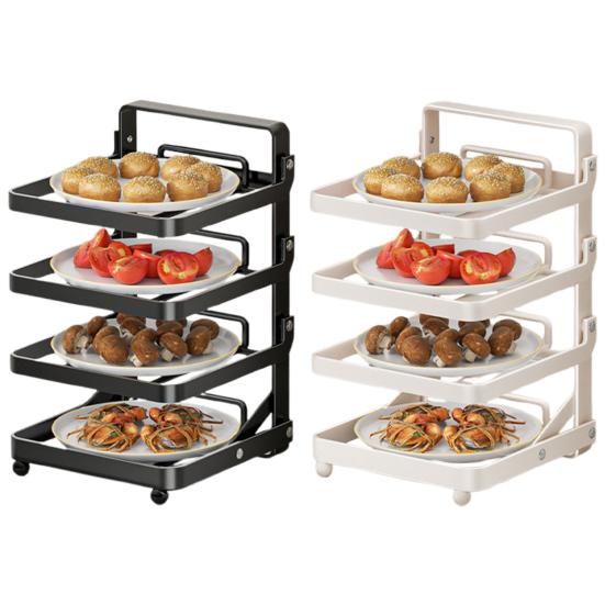 Wall Mount Kitchen Storage Rack Pot Pan Organizer Strong Load-bearing Multi-layer