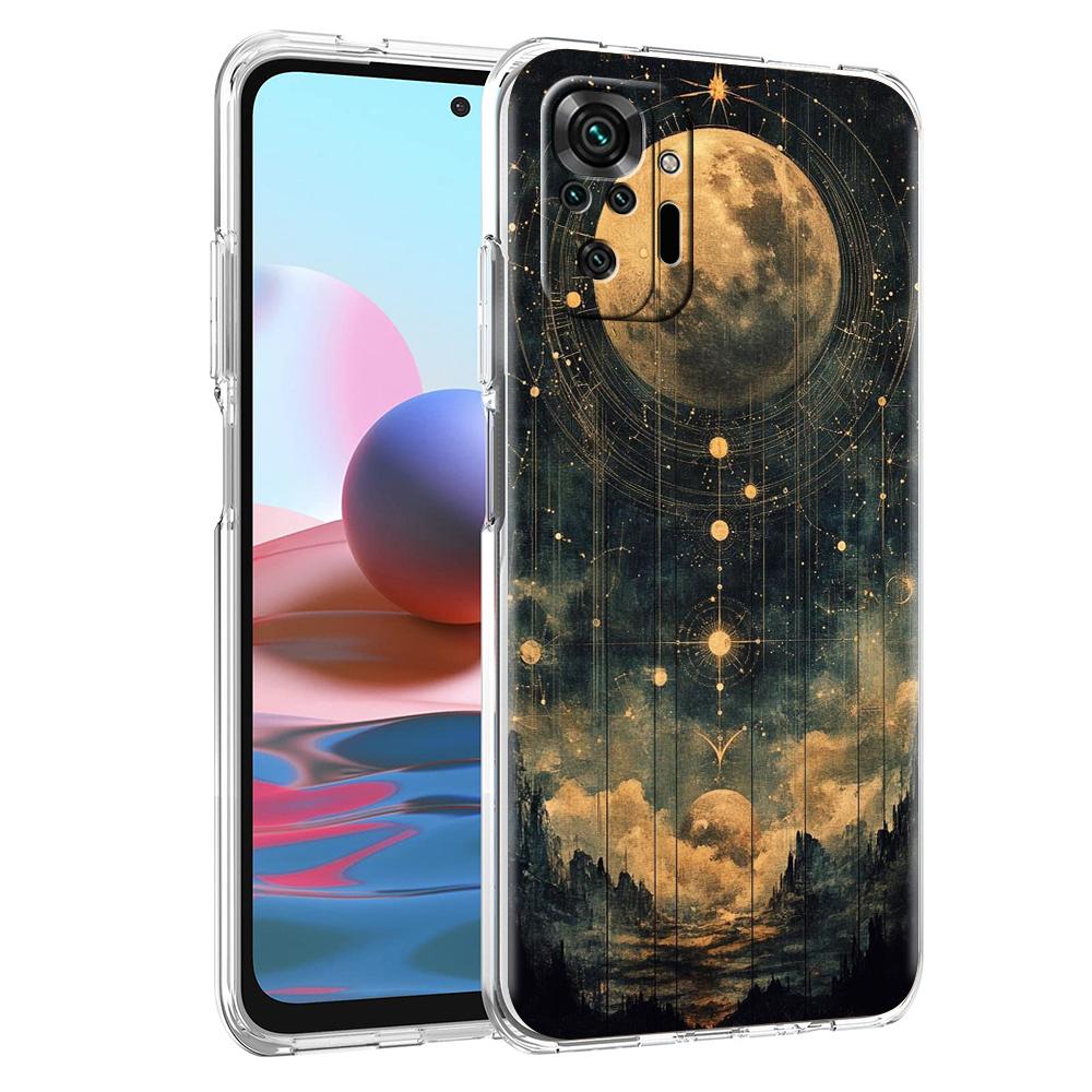 Transparent Phone Case for Redmi 14C 13C 10C 10 9 Note 13 12 11 K50 K40 Plus Pro 4G 5G Soft TPU Fashion Starry Sky Stars Pattern