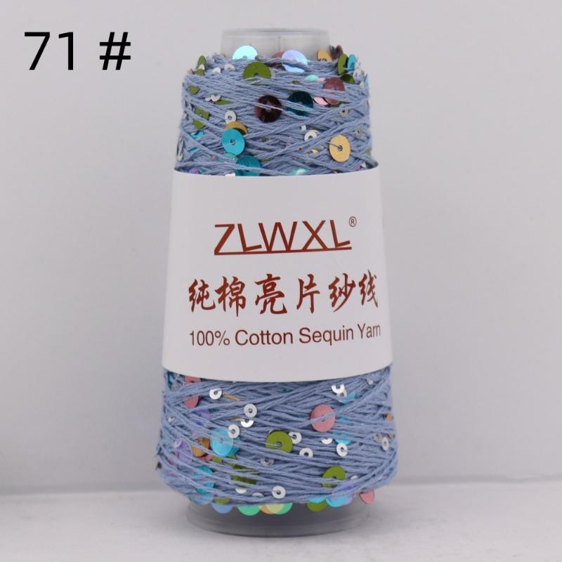 1000g /3200M 100% Cotton Yarn 6mm+3mm Special Sequin Yarn DIY Knitted Garment Accessories Rag Doll Knitting Yarn