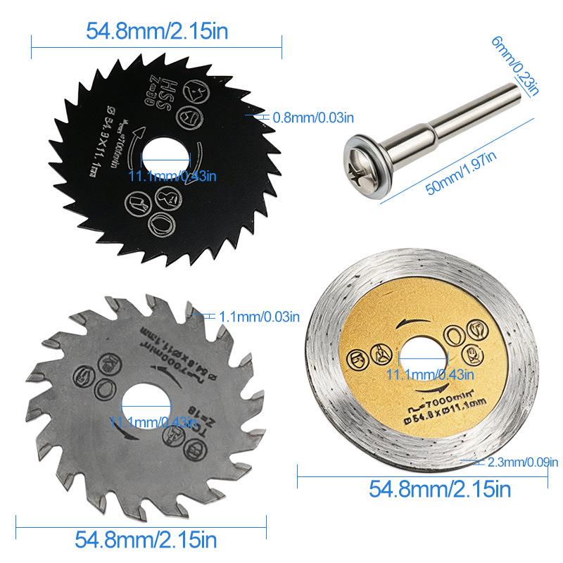 High-Speed Steel Circular Saw Blade for Wood, Metal & Plastic - Electric Grinder & Drill Accessory