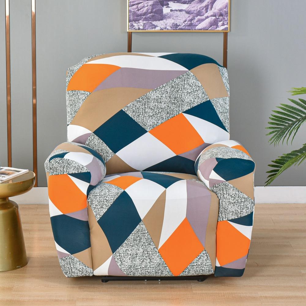 Elastic All-inclusive Sofa Recliner Cover, Printed Four-season Universal Function Single Sofa Cover