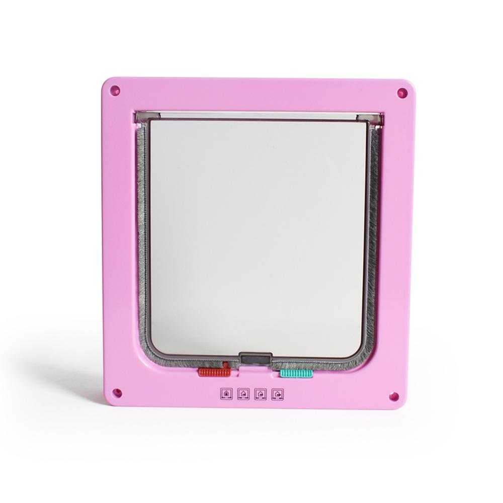 For Dog Cat Kitten ABS Plastic Dog Cat Flap Door with 4 Way Lock Security Flap Door Small Pet Supplies Cat Puppy Safety Gate