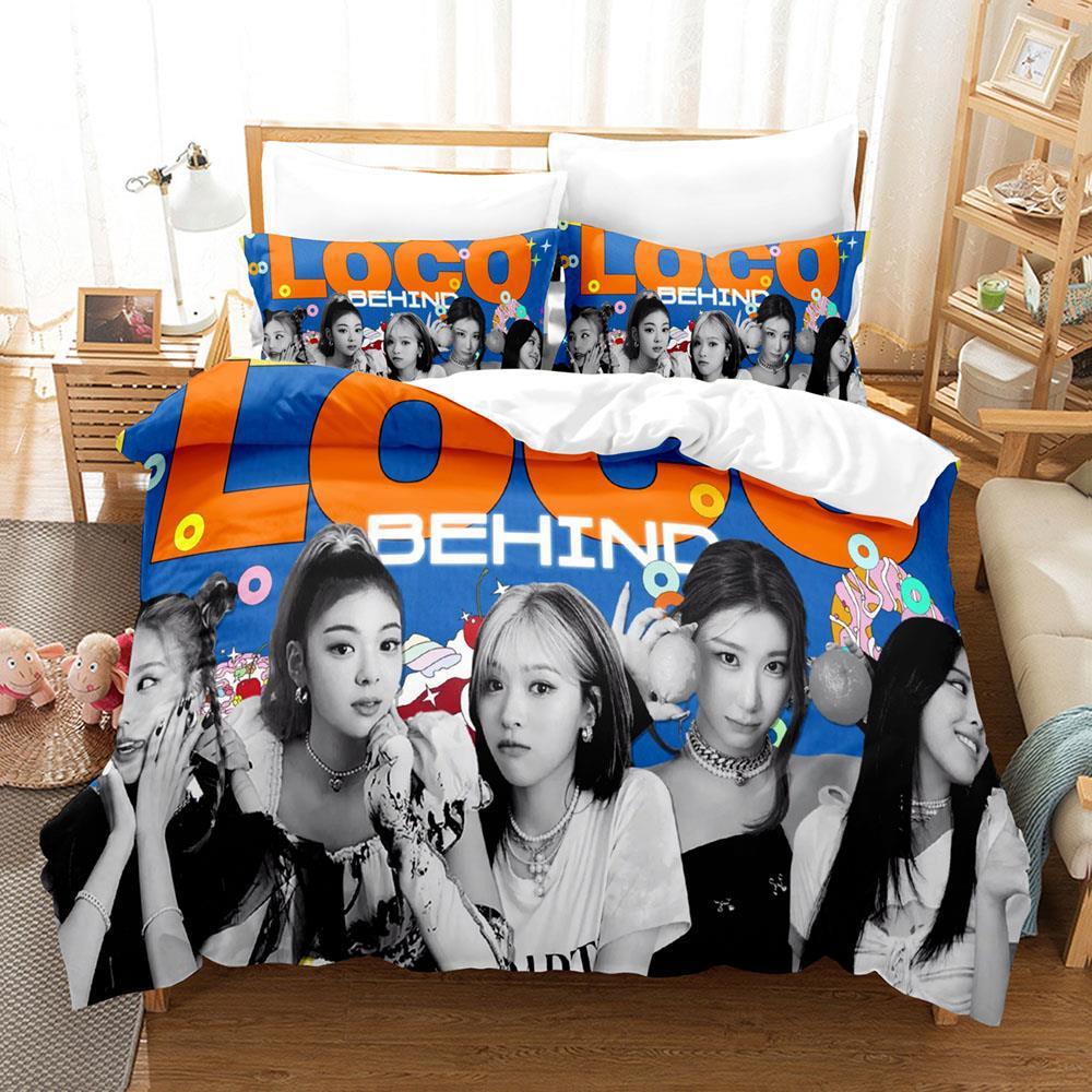 Kpop Group ITZY Bedding Set Boys Girls Twin Queen Size Duvet Cover Pillowcase Bed Kids Adult Fashion Home Textileextile