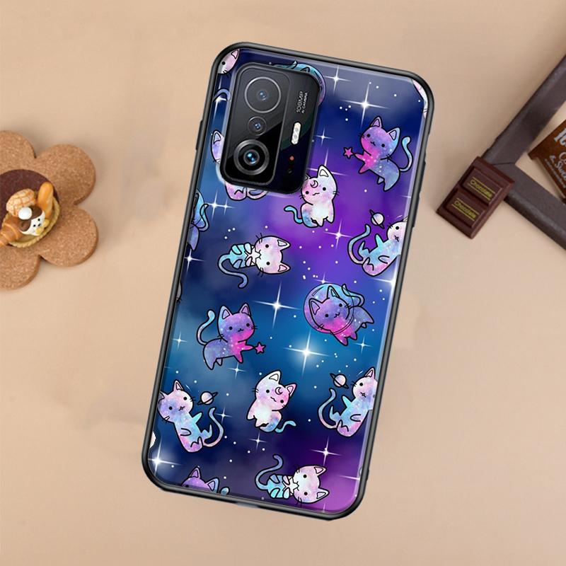 Space Happy Cats Case For Xiaomi POCO X7 X6 Pro X3 X5 M6 F3 F5 F6 Pro 11T 12T 13T 14T Pro 13 14 Ultra Cover