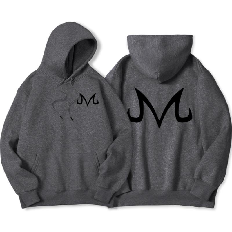 Japan Anime Letter M Logo Printed Hoody Mens Casual Streetpullover Casual Oversized Sweatshirt Fleece Pocket Warm Clothes Men'S