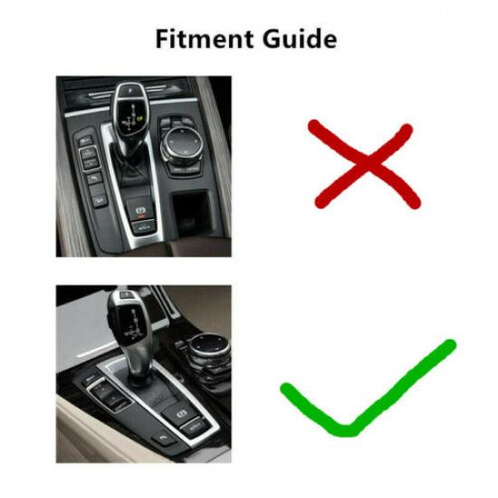 Black ABS Car Center Gear Shift Knob Cover Replacement For BMW X5 X6 M3 M5