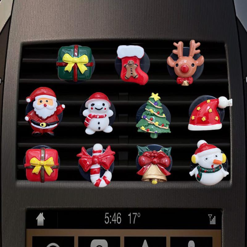 Cute Cartoon Car Air Vent Perfume Holder Christmas Decorative Accessories For Car Interior