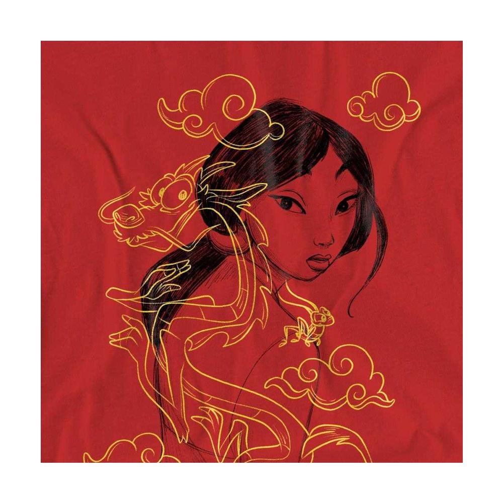Mulan Womens/Ladies Breezy Mushu Illustration T-Shirt
