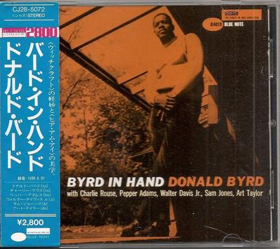 CD DONALD BYRD  Byrd In Hand CJ285072 Blue Note 1988 Japan Jazz Used