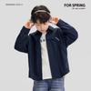 Left West Children's Wear Boys' Cotton Shirt Spring Thin Coat 2026 New Children's Shirt Breathable and Comfortable Top