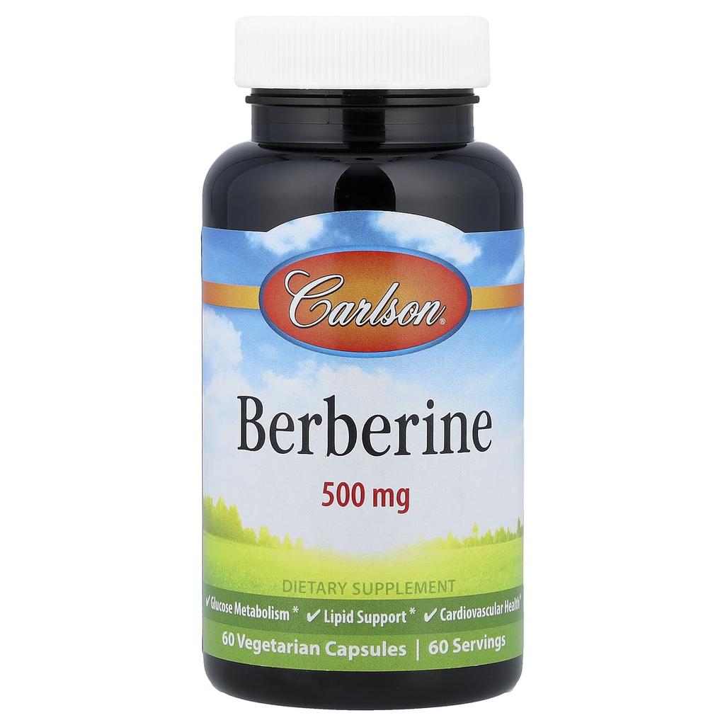 Carlson, Berberine, 500 mg, 60 Veggie Capsules