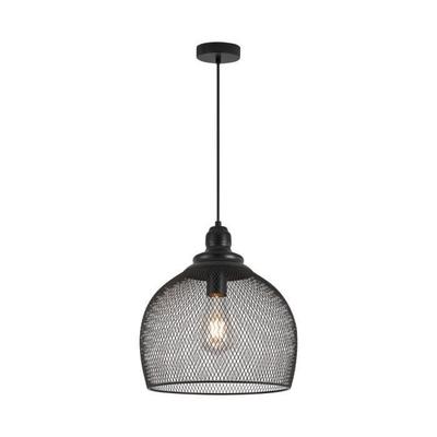 Metal Pendant Light 23W E27 Black IP20 Diam. 280mm