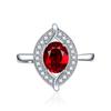 BELLA BOX Leaf Opening Resizable Rings For Women Zircon Engagement Party Fine Jewelry Gift